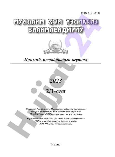 Ilmiy-metodik jurnal o‘qituvchilar uchun yordam