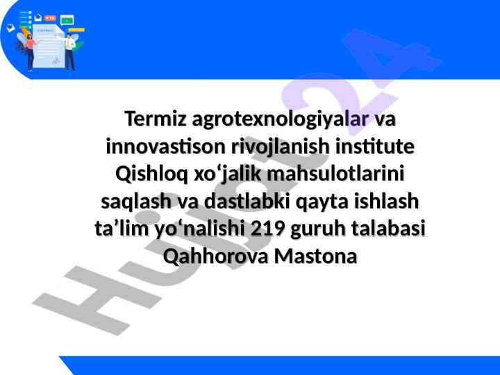 Don mahsulotlarini saqlash va qayta ishlash