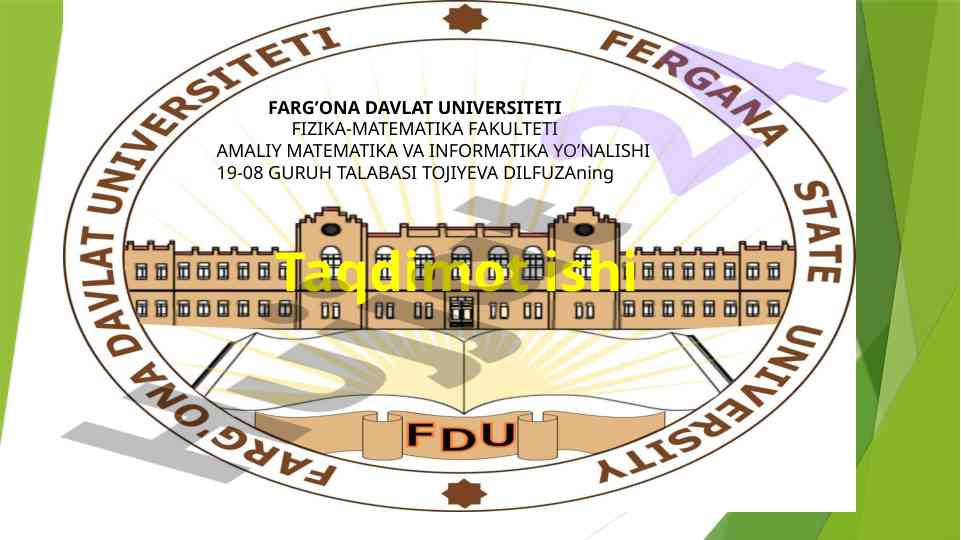 Fayllar bilan ishlash metodlari haqida taqdimot