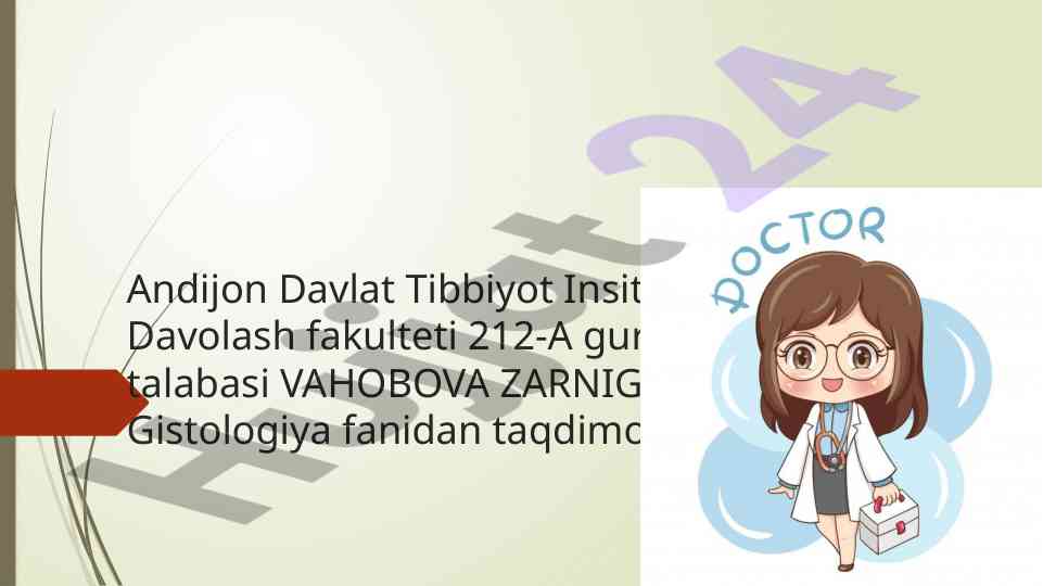 Siydik ajratuvchi tizimi taqdimoti