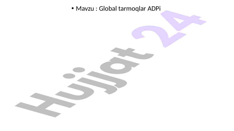 Global tarmoqlar va kompyuter tarmoqlari tahlili
