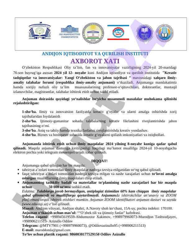 Kreativ tadqiqotlar va innovatsiyalar forumi
