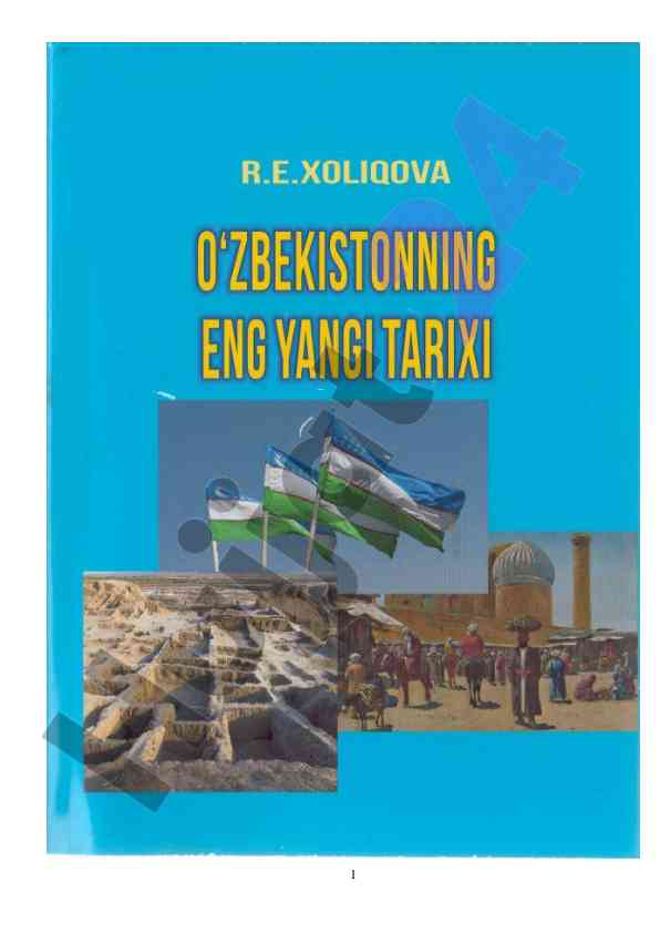 O‘zbekistonning eng yangi tarixi o‘quv qo‘llanma