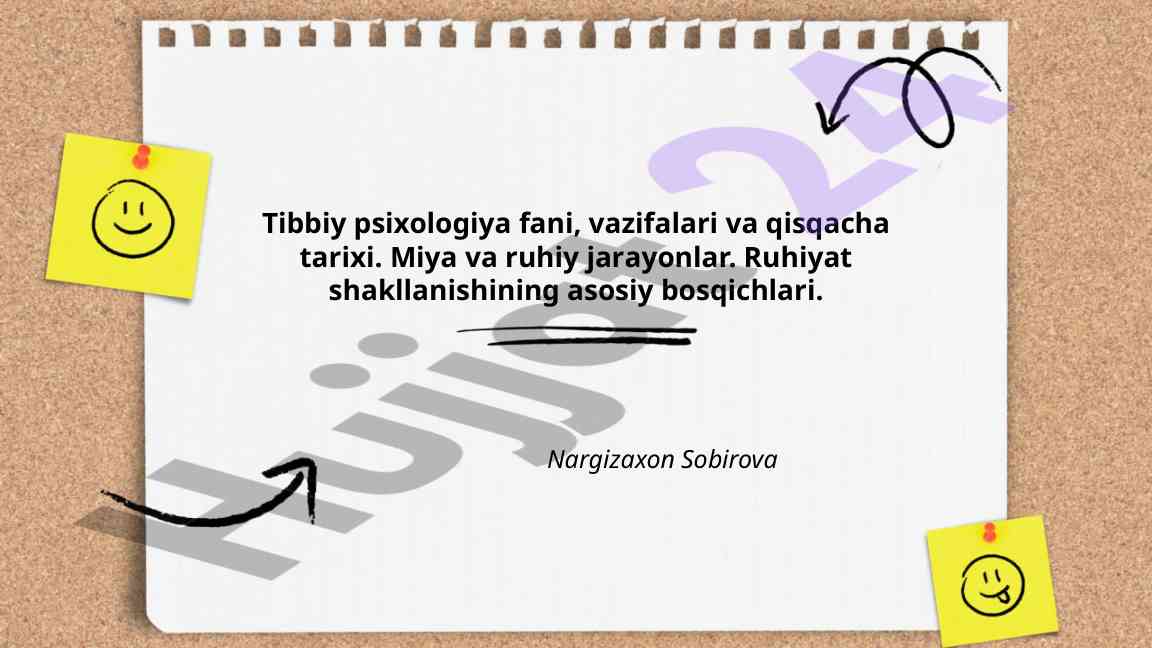 Tibbiy psixologiya fanining asosiy vazifalari