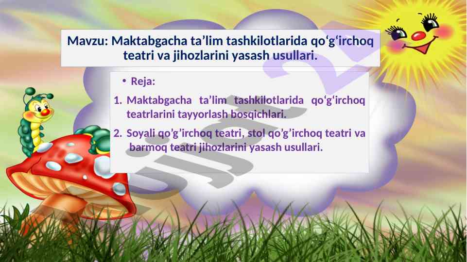 Maktabgacha ta’limda qo‘g‘irchoq teatri yaratish usullari