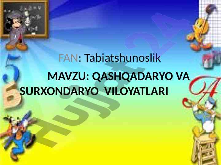 Qashqadaryo va surxondaryo viloyatlari testi
