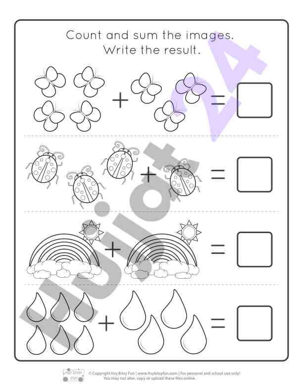 Image counting and summation activities