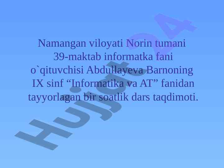 Web sahifaga ro'yxat joylashtirish bo'yicha dars