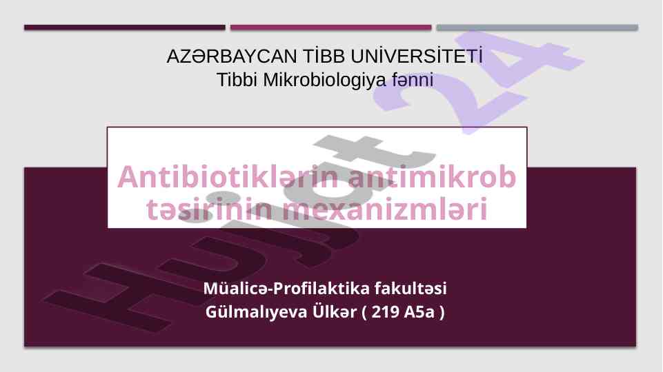 Antibiotiklərin antimikrob təsirinin mexanizmləri
