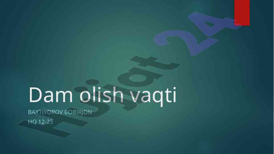 Dam olish vaqti va mehnat kodeksi talablari