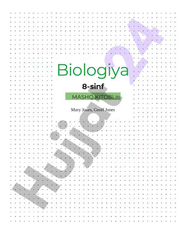 Biologiya 8-sinf mashq kitobi