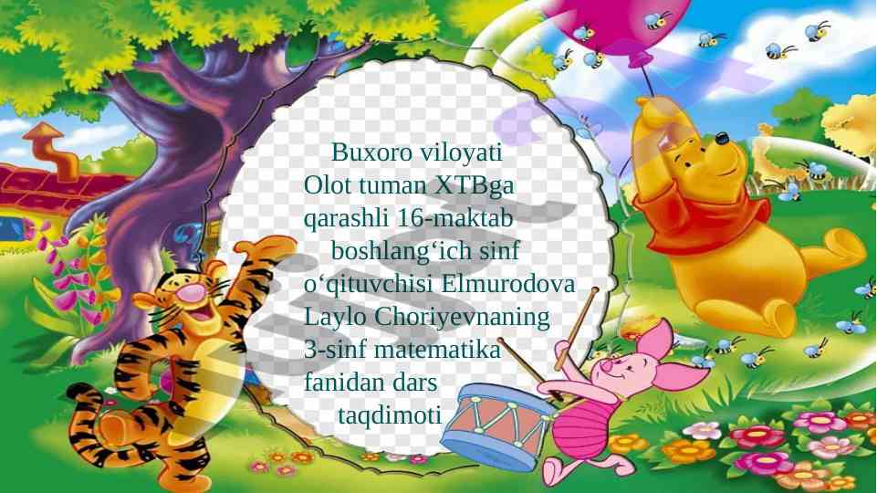 Matematika fanidan 3-sinf dars taqdimoti