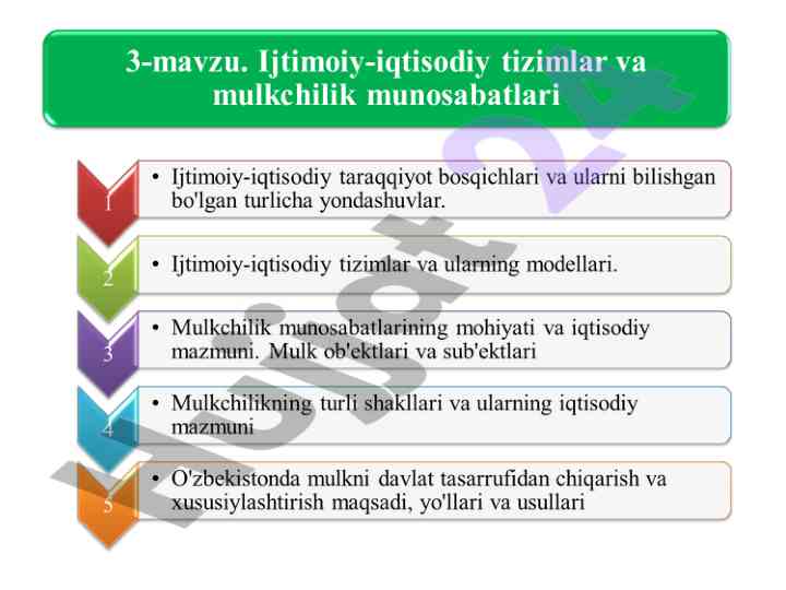 Ijtimoiy-iqtisodiy formatsiya va ishlab chiqarish usullari