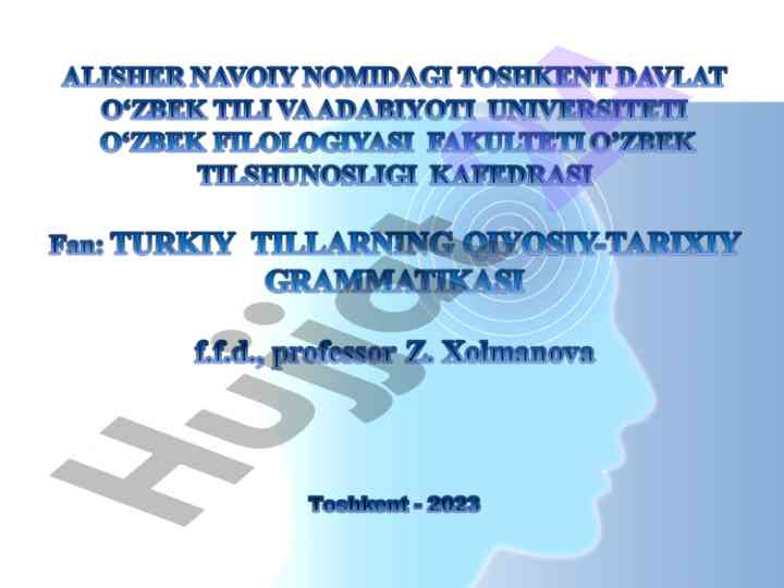 Turkiy tillarda tarixiy izlanishlar va monografiyalar
