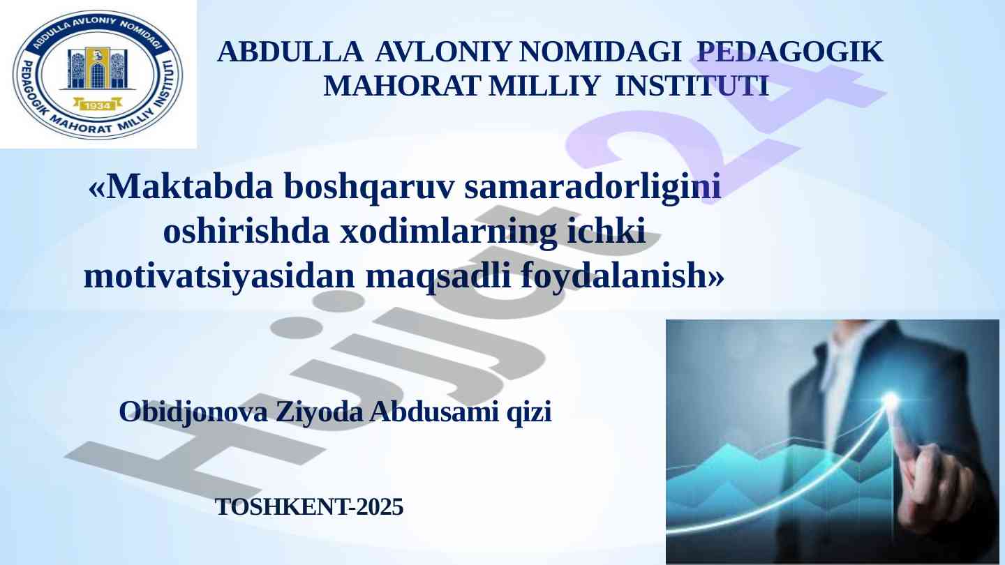 Maktabda boshqaruv samaradorligini oshirish