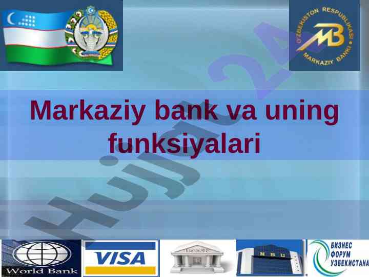 Markaziy bank tarixi va funksiyalari