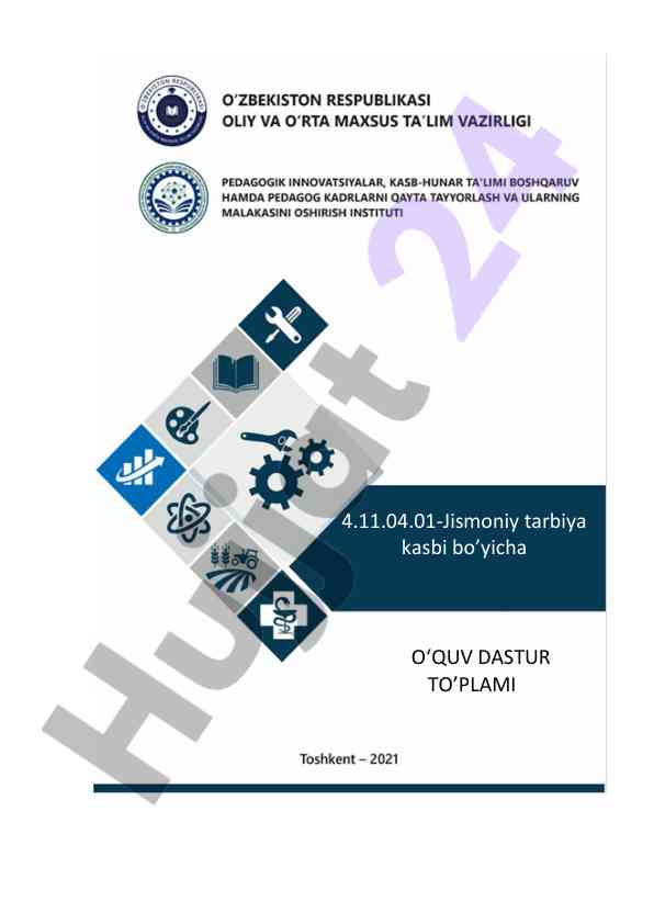 Jismoniy tarbiya kasbi bo'yicha o'quv dasturi
