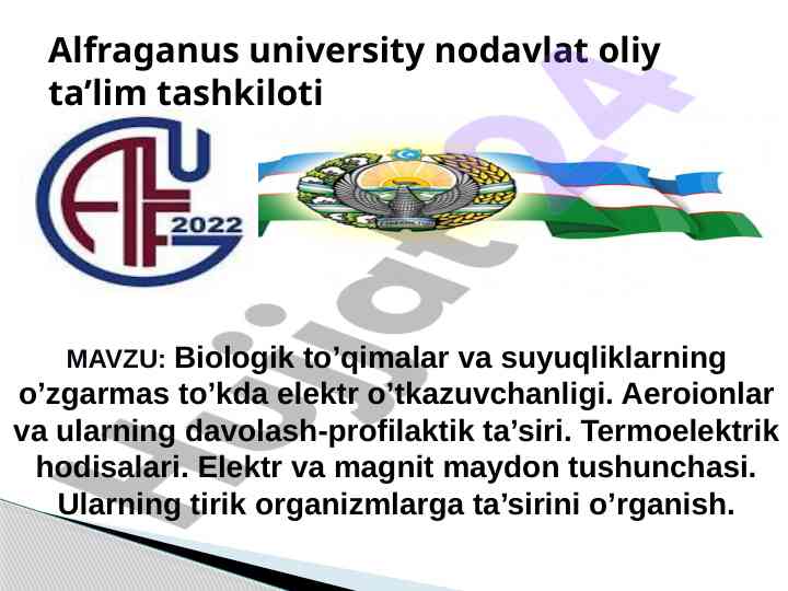 Biologik to'qimalar va suyuq elektr o'tkazuvchanligi