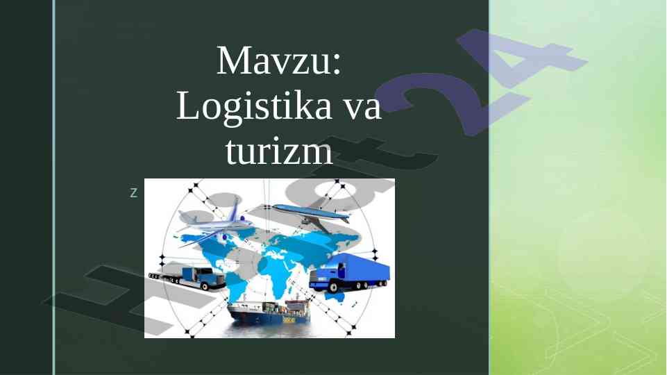 Logistika va turizm
