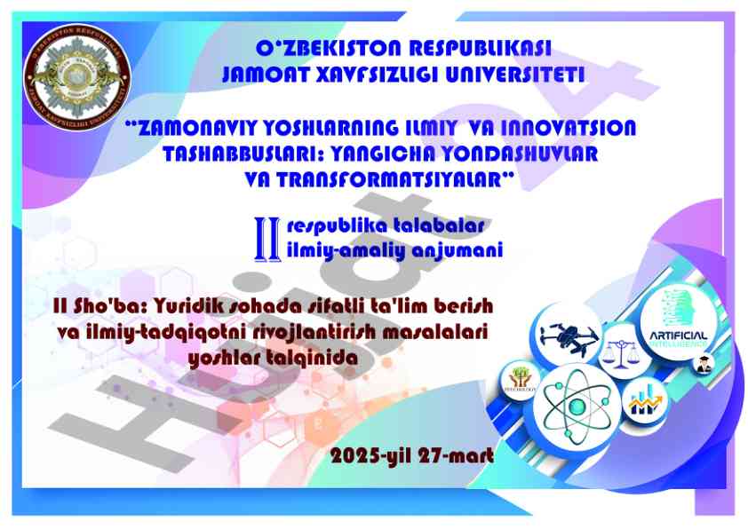 Zamonaviy yoshlarning ilmiy va innovatsion tashabbuslari