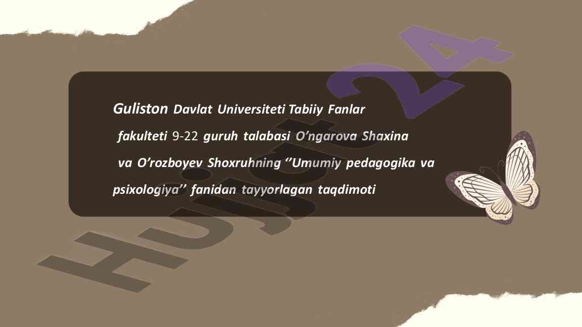 Zamonaviy pedagogikada tarbiya metodlari va shakllari