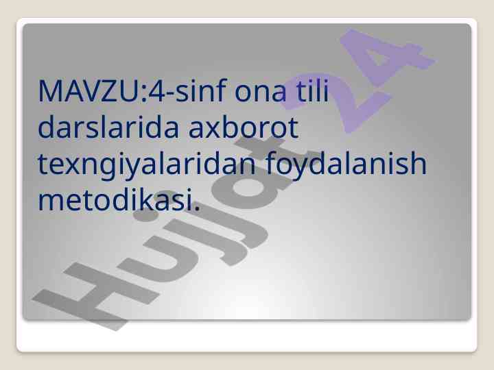 Axborot Texnologiyalari Bilan Darslar Tashkil Etish