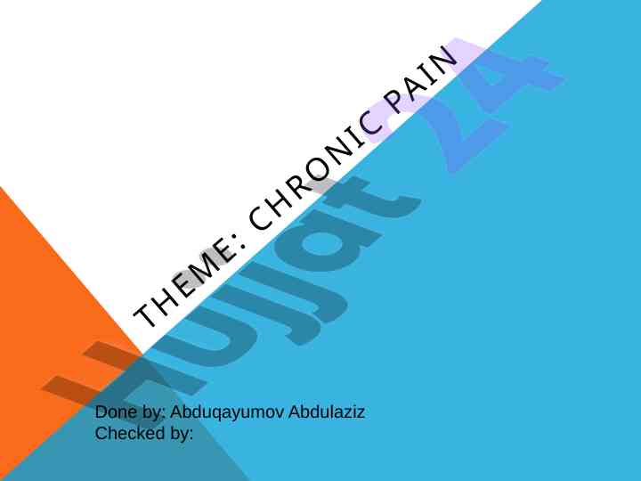 Chronic pain: understanding long-term discomfort