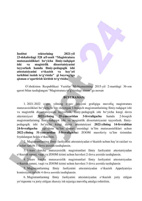 Magistratura ilmiy tadqiqot ishlari bo‘yicha qo‘llanma