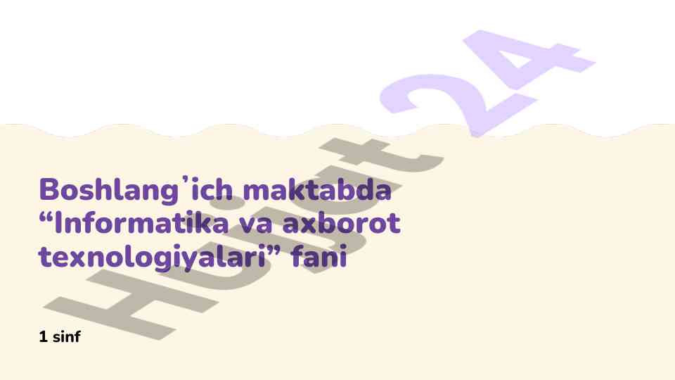 Informatika va axborot texnologiyalari dars yakuni