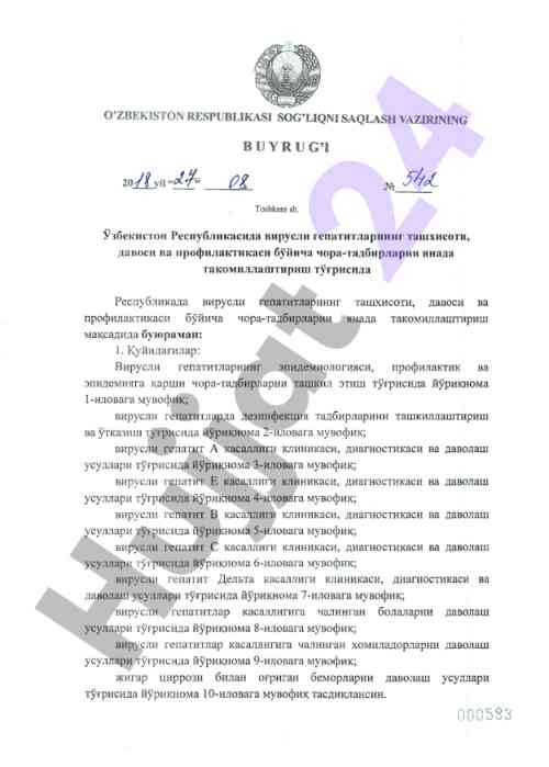 Epidemiologiya virusli gepatitlar tashhisi va profilaktikasi