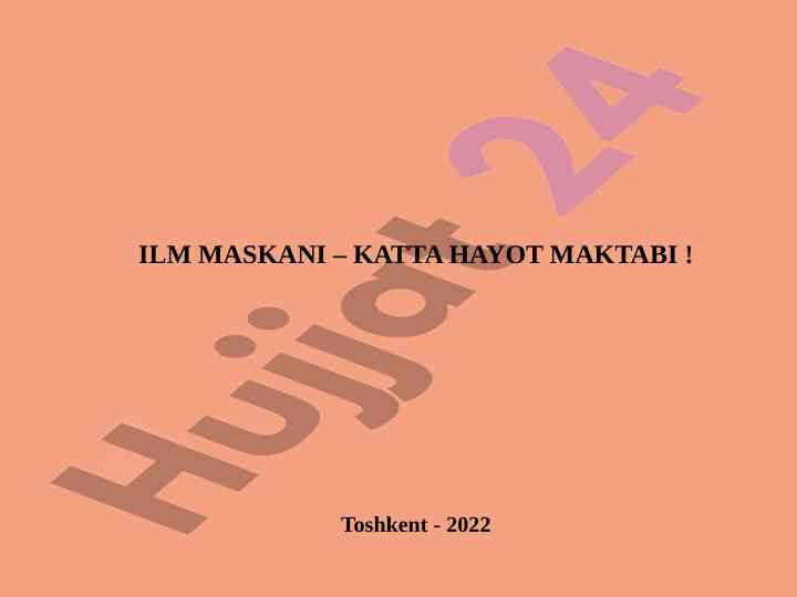 Bilim egallashning zarurligi haqida