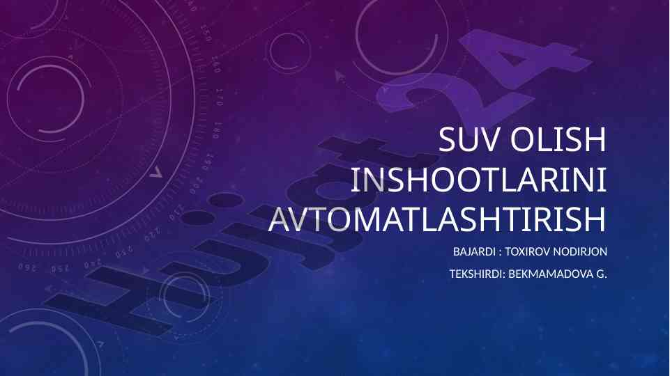 Avtomatlashtirish va avtomatika tushunchalari