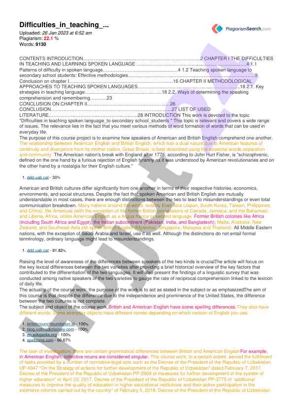 Difficulties in teaching spoken language to students