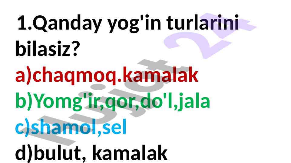 Hayvonlar va oziqlanish bilan bog'liq savollar