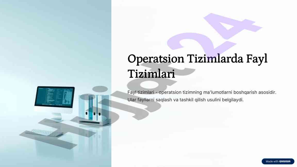 Fayl tizimlari asoslari va turlari