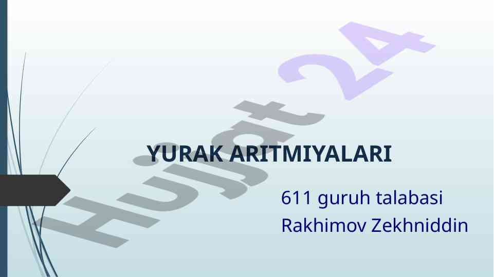 Yurak aritmiyalari tahlili va ular bilan kurash