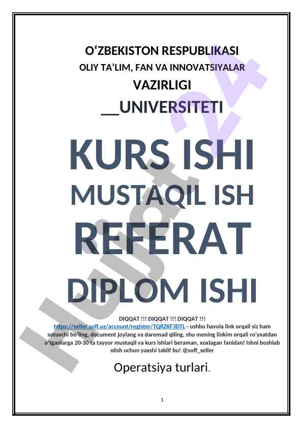 Arifmetik qurilma haqda tushuncha va raqamli hisoblash