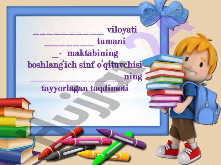 Yangi hayot uchun yangi o‘zbekiston ta’lim darslari