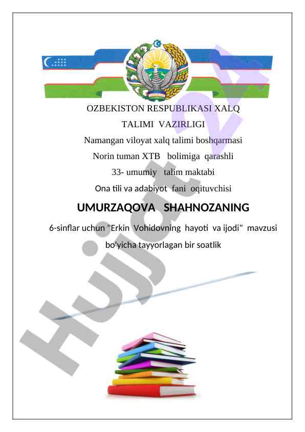 Erkin vohidovning hayoti va ijodi mavzusi