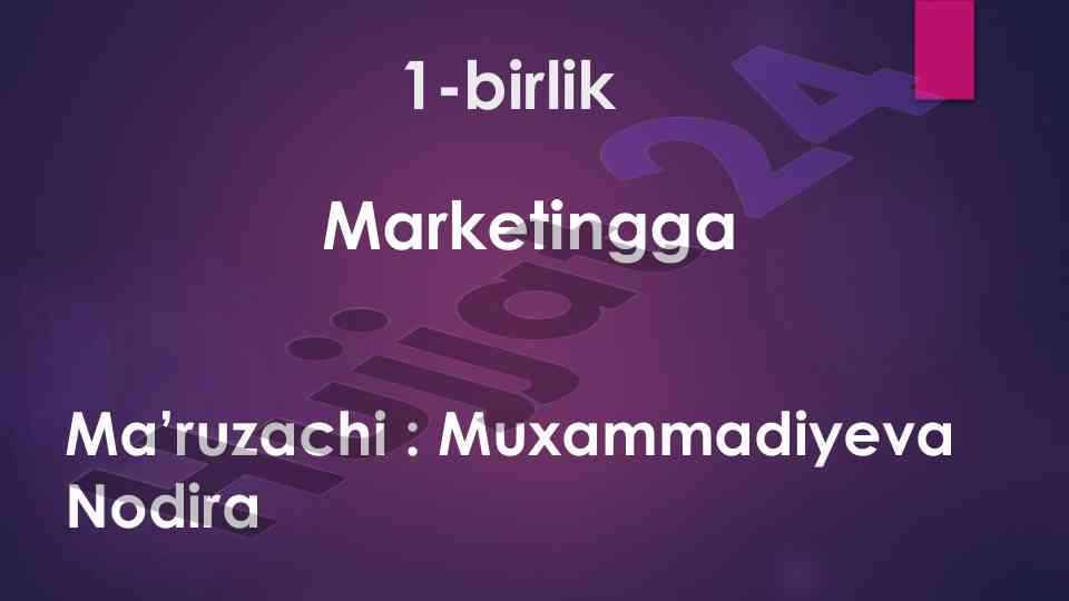 Marketing strategiyalarini tushunish va ishlab chiqish