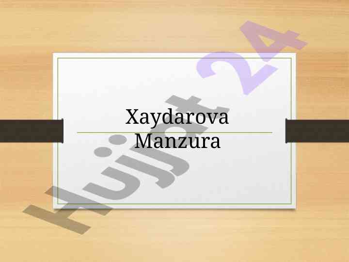 Maxsus pedagogika fani va maktabgacha ta'lim