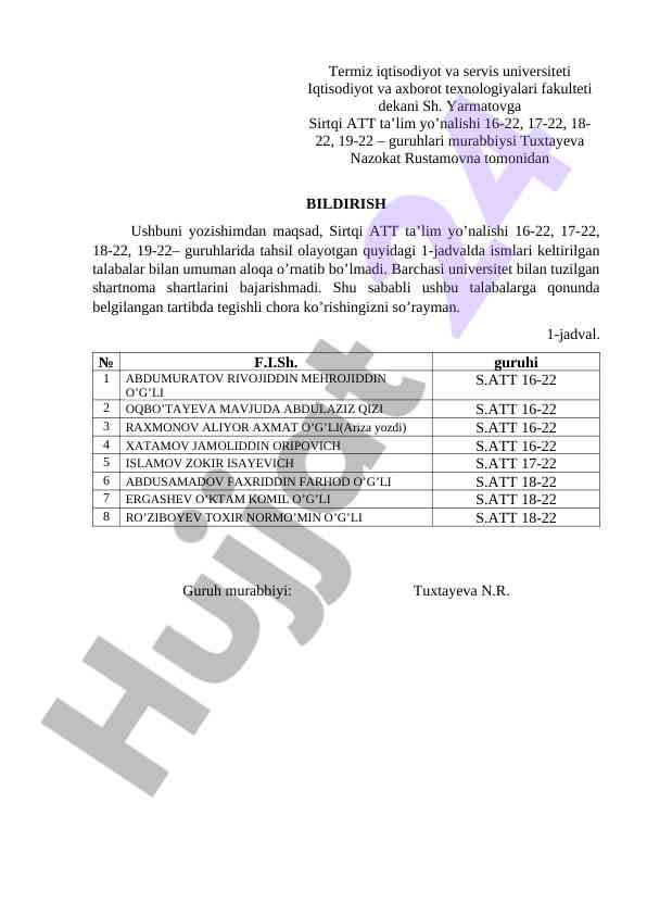 Talabalarga shartnoma shartlari bajarilmaydi