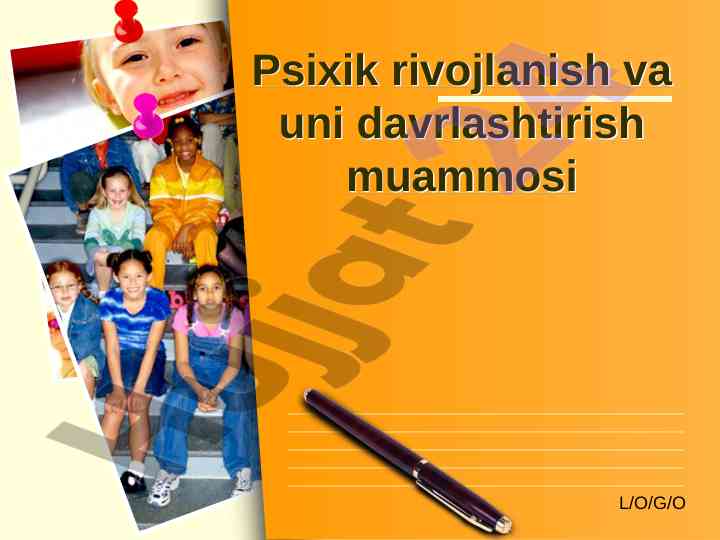 Psixik rivojlanish va davrlashtirish muammosi