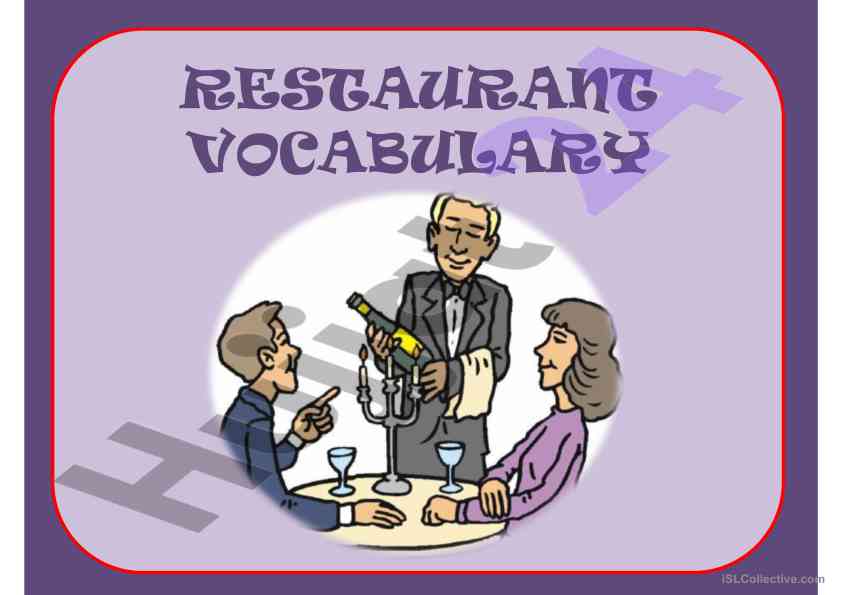 Restaurant vocabulary guide for effective ordering