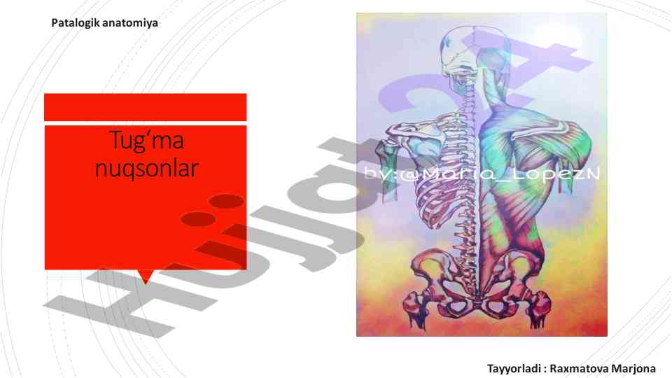 Tugʻma kasalliklar va patalogik anatomiya