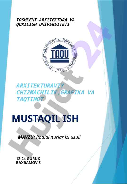 Radial nurlar izi usuli bilan proyeksiyalar