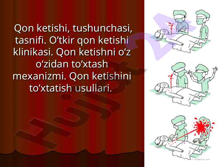 Qon ketishi tushunchasi va tasnifi