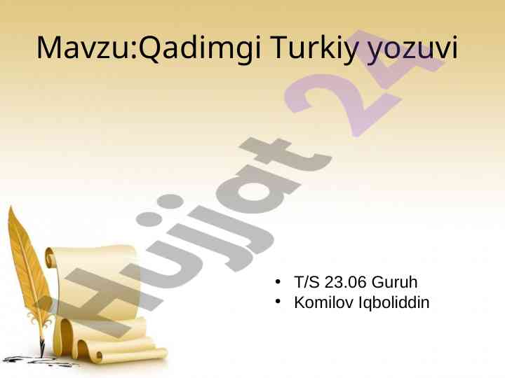 Qadimgi turkiy yozuvi va uning tarixi