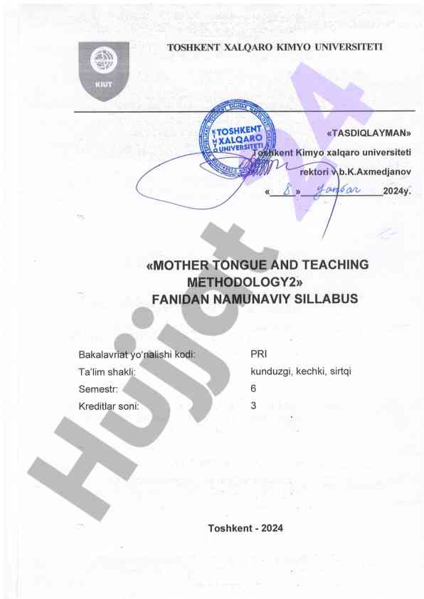 Mother tongue and teaching methodology overview