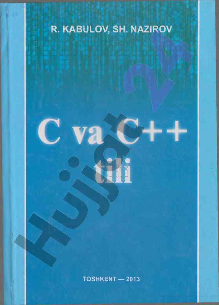 C va c++ tili bo'yicha o'quv qo'llanma